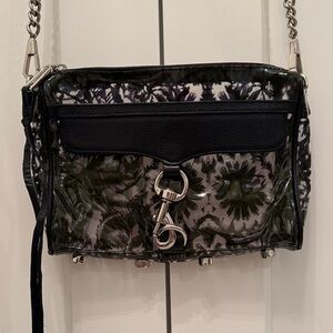 Rebecca Minkoff Leather and PVC Black Crossbody Bag